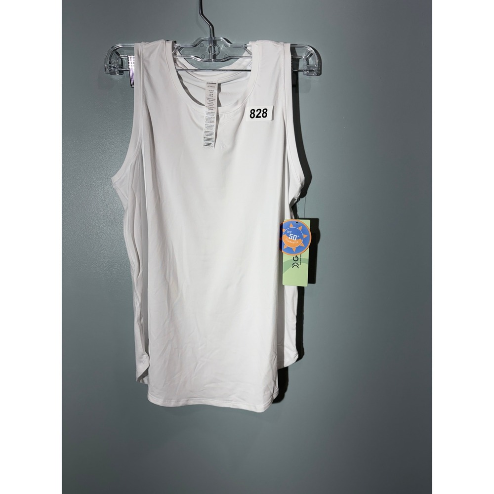 G4Free Womens UPF 50+ Sun Protection Athletic Tank Top White GF24B222 XS